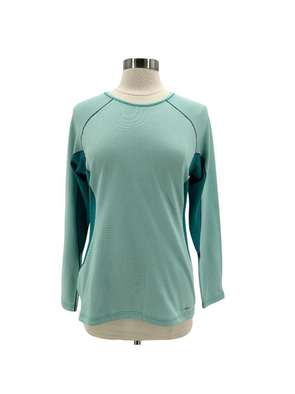 Patagonia Womens Medium Top Capilene 3 Midweight Polartec Aqua Blue Base Layer